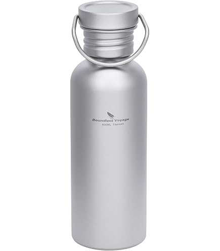 Amazon.com: Boundless Voyage Titanium Water Bottle with Lid Wide
